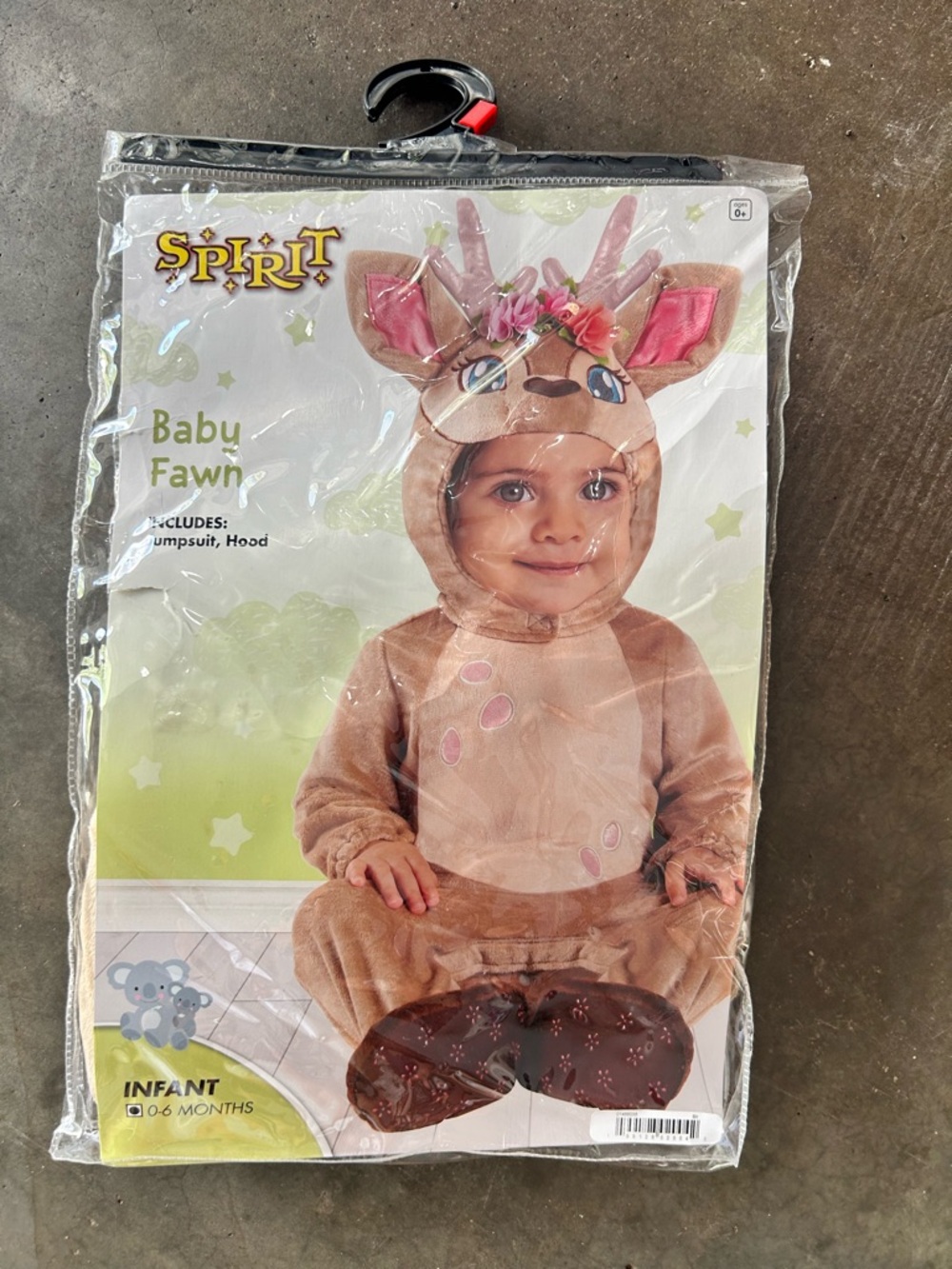 Spirit Infant Baby Fawn Costume - Brown with Pink Accents | Size 0-6 Months NEW